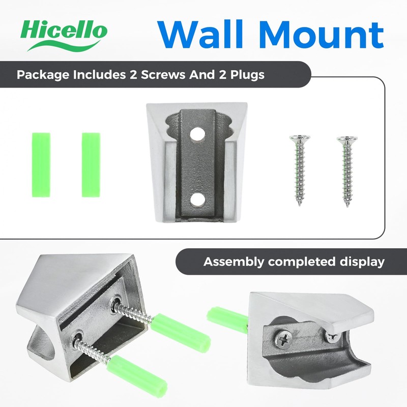 Shower Head Bracket Wall Mount | Hicello Solid Stainless Steel