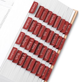 Mr. Pen- Bible Tabs, 75 pcs, Mahogany, Laminated Bible Tabs for Women and Men