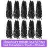 10 Inch 10 Packs Yanky Twist Crochet Hair Pre-twisted Natural