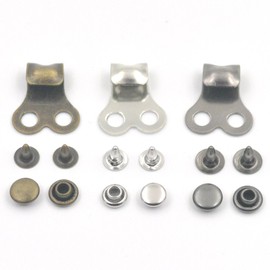Bluemoona 20 Sets - Boot Hooks Lace Fitting With Rivet Buckle For Repair Camp Hike climb Leather Boot Shoes Fix Nickel