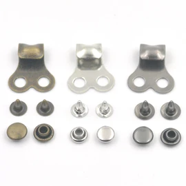 Bluemoona 20 Sets - Boot Hooks Lace Fitting With Rivet Buckle For Repair Camp Hike climb Leather Boot Shoes Fix Nickel