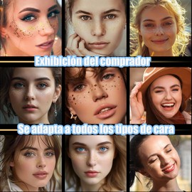 6 PiezasTatuajes Temporales para Mujer,pecas de glitter,Tatuajes Temporales de Pecas con Purpurina Dorada, a Prueba de Agua, para Festivales y Fiesta (Plateado)