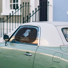 Mr. & Mrs. Panda Auto Sonnenschutz Einhorn Küche - Geschenk, Sonnenblende Auto, Sonnenschutzfolie, Unicorn, Einhörner, Koch, Sonnenschutz Baby,