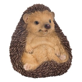 Vivid Arts Sitting Hedgehog Animal Figurine Brown Modern Birthday Indoor Outdoor Durable Resin Material