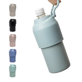 monet fav Vacuum Insulated Bottle Holder, Cold Retention, Plastic Bottle Cover, Case, Heatstroke Prevention, 500ml~650ml, Carbonated Drinks and Sports Drinks OK (Green・Foldable Handle)