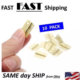 UN brand 10Pcs Kitchen Cabinet Door 4 Holes Drawer Hinges Jewelry Box Furniture 18x16mm