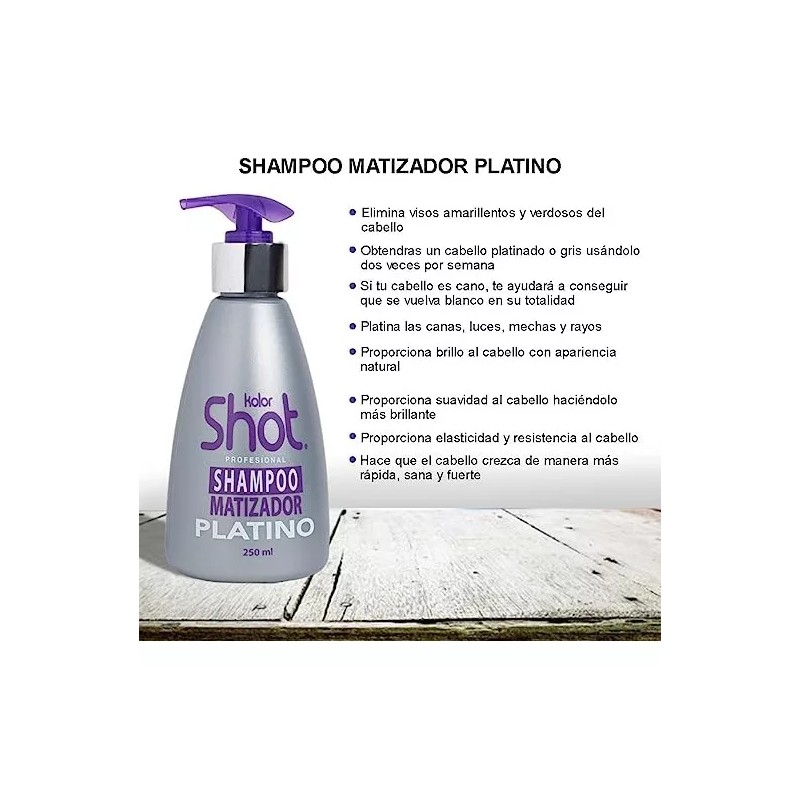 Kolor Shot Profesional Shampoo Kolor Shot Matizador Platino