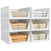 Pinkpum 6 Pack Closet Organizers Storage Bins, Stackable Plastic Drawer