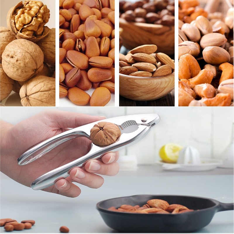 Multifunctional Stainless Steel Nut Opener for Walnut Hazelnut Almond Pecan