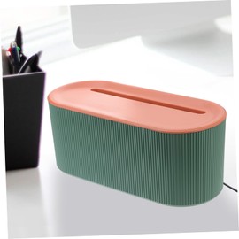 Gadpiparty 1Pc Holed Cable Box Stylish Wire Storage Box for Power Line Management for Organizing Cords and Adapters Office Durable and Practical Design