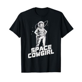 Retro Space Cowgirl: Vintage Galactic Western Adventure T-Shirt