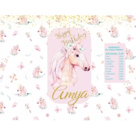 Unbranded 10 Unicorn Chip Bags, 10 Water Bottle Labels -  Choice  Baby Shower Birthday