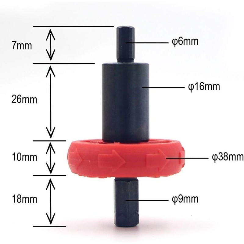Rosojodg 1Pc Red Black Jump Start Electric Engine Drill Bit