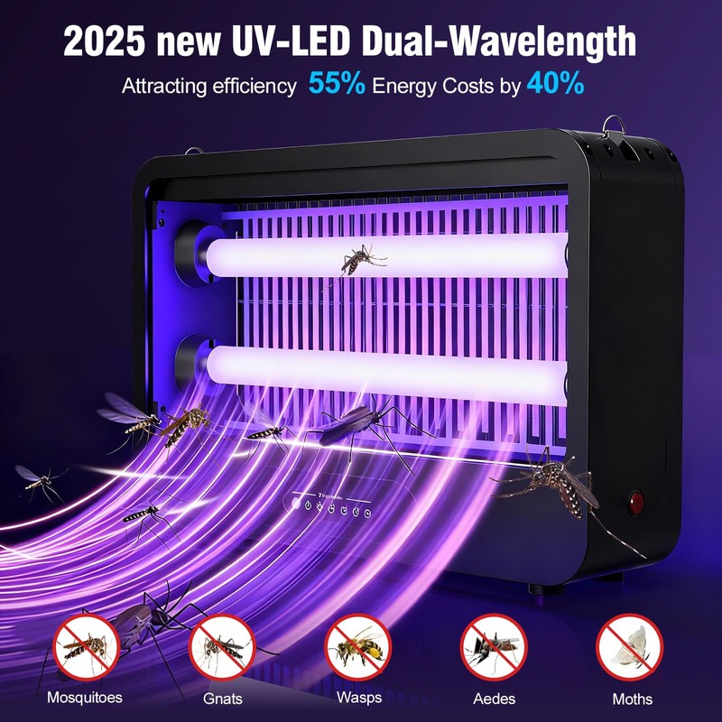 Electric Bug Zapper Indoor, Mosquito Zapper with 3500V Powerful Dual