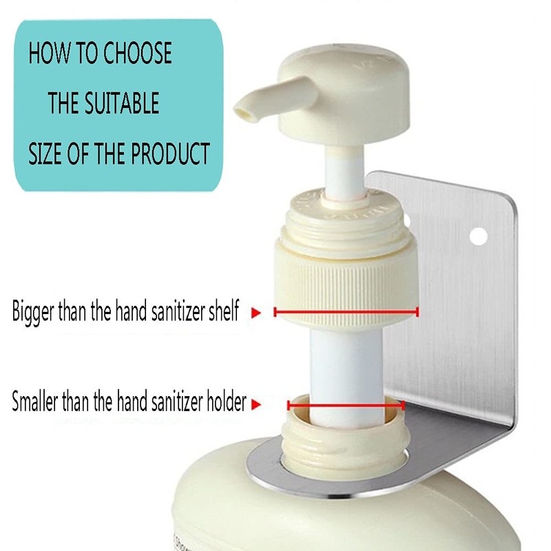 BiJun Wall Mounted Soap Bottle Dispenser Holder, Hand Pump, Bottle
