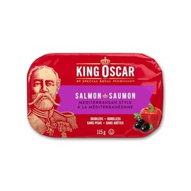 King Oscar, Skinless & Boneless Salmon, Mediterranean Style, 115 g