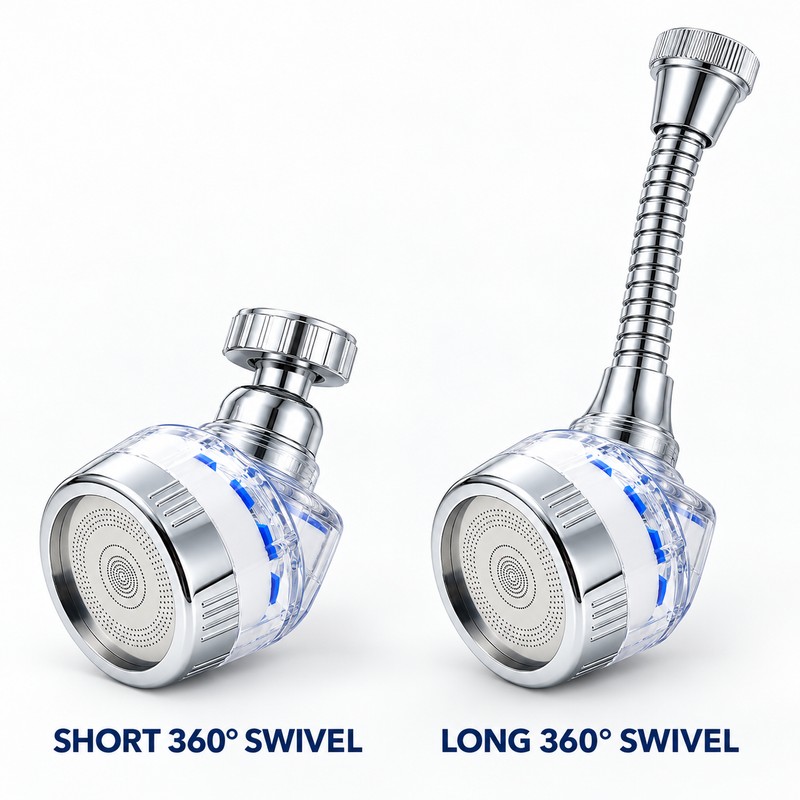 360° Swivel Faucet Aerator Extender for Kitchen Sink – Rotating