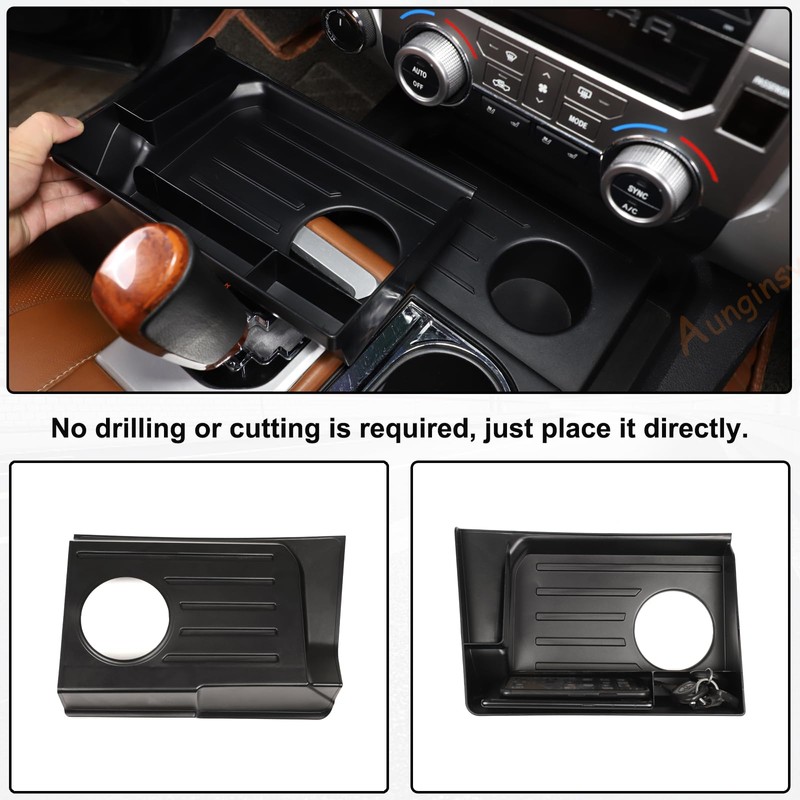 Aunginsy Central Control Storage Box Compatible with Toyota Tundra 2014-2021
