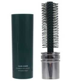 Hair Styling Brush Retractable Hair Brush, Bristle Round Hairbrush Roller Round Brush Blow Drying Brush Detangling Hairbrush Green Curl Training Hair Brush