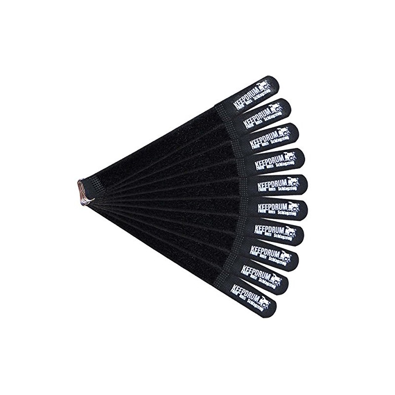 Keepdrum 10x Velcro Cable Ties 20 x 2 cm Pack