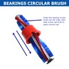 YurMemo Bearings Circular Brush Bristle Beater Brush Cleaning Tools Kit
