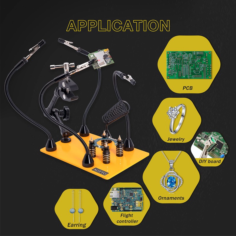 KOTTO Helping Hands Soldering, Third Hand Soldering Tools PCB Holder