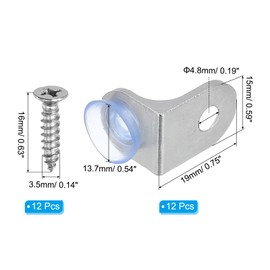 PATIKIL Shelf Support Pegs Nails, 12pcs Cylindrical Cabinet Shelf Pins with Screws, Pegs for Shelves for Wooden Kitchen Cabinet, Cupboard, Bookcase, Closet,Silver