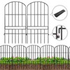 Adavin Animal Barrier Garden Fence,10 Pack Black 12''L x 25"H