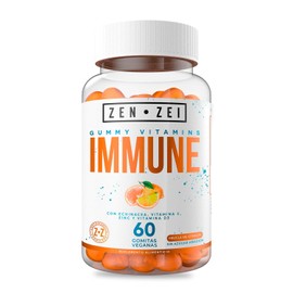 ZENZEI | IMMUNE SUPPORT | 60 Gomitas 100% Veganas — Formuladas Con: Echinacea, Vitamina C, Zinc y Vitamina D3 | MARCA PREMIUM