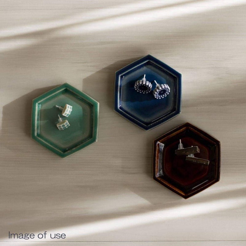 B&Dminoyaki MAM-SETC Mino Yaki Bean Plate Pair Set, HEX, Mint