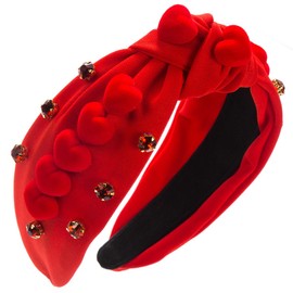 Hair Accessories for Women Knotted Wide Hairband Crystal Diamond Embellished Head Band 26719