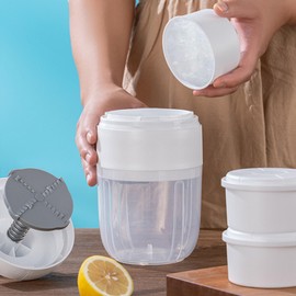 Shaved Ice Machine, Portable Manual Shaved Ice Maker Transparent Ice Box Hand Ice Crusher