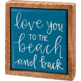 Primitives by Kathy Love You To The Beach And Back Home Décor Sign