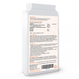 Ultimate Vegan Glucosamine Phytodroitin Complex 90 Capsules - Joint Care Supplement- Plant Based Chondroitin, Turmeric, Rosehip and Vitamin C to Support Cartilage and Bones - Made in UK