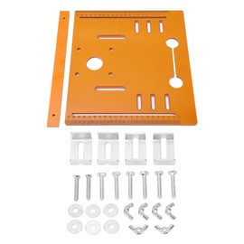 Circular Saw Base Plate, 0-7.5 Inch Adjustable Cutting Machine Base Plate, Support Positioning Board, Circular Saw Guide Rail Tool for Woodworking (11 x 9.8 Inches)