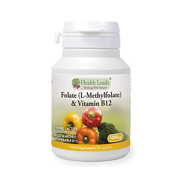 Folate 500mcg & Vitamin B12 500mcg x 90 caps (No