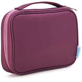 Bliss Travel Jewelry Organizer - Soft Portable Travel Jewelry Case with Zipper Pouch for Earrings, Bracelets & Necklace Storage, Mauve