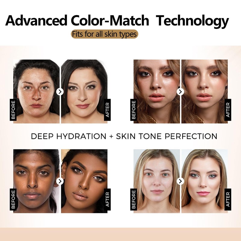 2 Pack Bio Foundation 4 in 1 Light Spectrum, Anti-Wrinkle