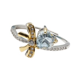 [K KOUOKU Ancient Remember] Natural Topaz Topaz Yellow Ball Ring, 18K Gold Plated Silver, Women's Ring, November Birthstone, Hypoallergenic, S925 Stamped, Natural Stone, One Size Fits Most, Wedding,