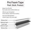 Kelyva Adhesive Strips, 36 Pcs Double Sided Adhesive Strips,2mm Thick