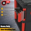 3 Tier Auto Detailing Cart,Rolling Detail Cart with Wheels and