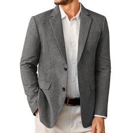 Vssjavun Sport Coats for Men Fitted Dinner Lightweight Business Daily Blazer Jacket Darkgrey S