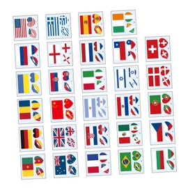 jojofuny 232pcs Temporary Flag Stickers for Face Body Arm Decorations for Sports Events Festivals of July Celebrations Easy to Apply Remove Designs