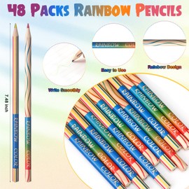 Spakon 24 Sets 100 Day of School Gifts Includes Rainbow Mini Notepads Motivational Mini Pocket Notepad Rainbow Erasers Colored Pencils Students Gifts