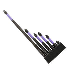 GroveEss 6Pcs Screwdriver Bits Set,D1 Anti Slip Phillips Bits Impact Driver Bits,Shock-Proof Cross Ph2 Screw Extractor Long Impact Driver Head 150mm 90mm 75mm 65mm 50mm 25mm