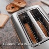 RAMJOY Sleek 2-Slice Toaster with Wide Slots and Seven Shade
