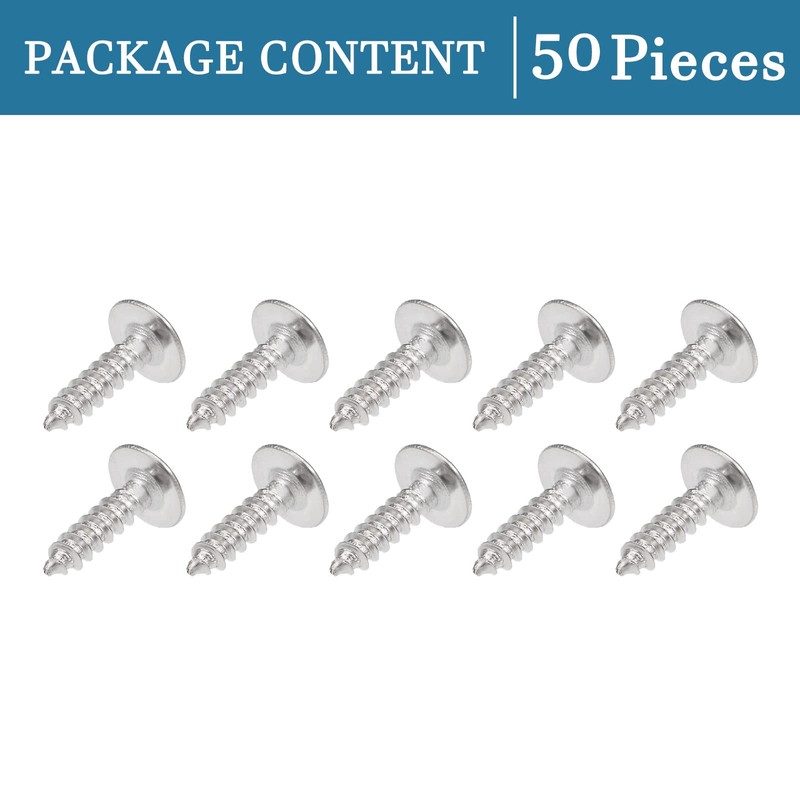 QUARKZMAN 2 x 8 mm Self-Tapping Screws x 50 Pieces