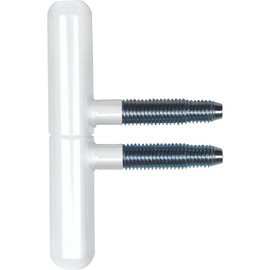 Gedotec SFS Window Tape Black for Windows and Furniture Doors | Nut Tape 14 mm | Metal White Matt | Door Hinge for Drilling & Renovation | 1 Piece - Door Hinge Room Doors & Interior Doors