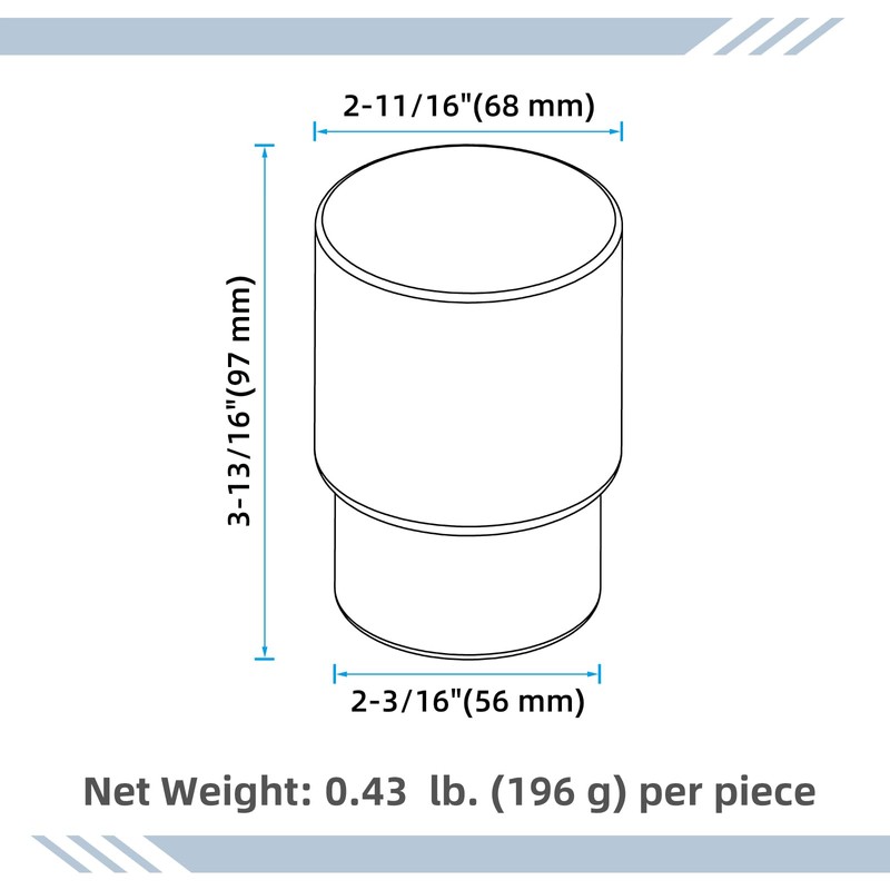 Glass Tumbler Cap 2 Pack, Aomasi Frosted Bathroom Rinsing and
