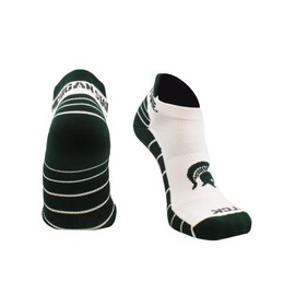 Michigan State Spartans Golf Socks with Tab (White/Green, Medium)